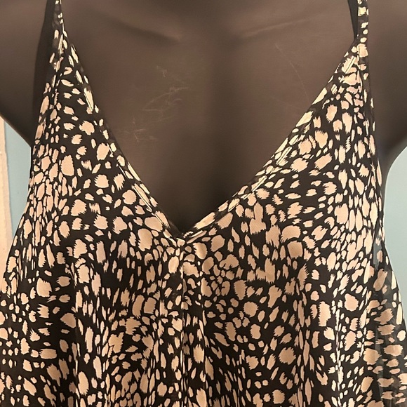 Small Cecico black & tan floral print spaghetti strap layered midi dress - Picture 6 of 13